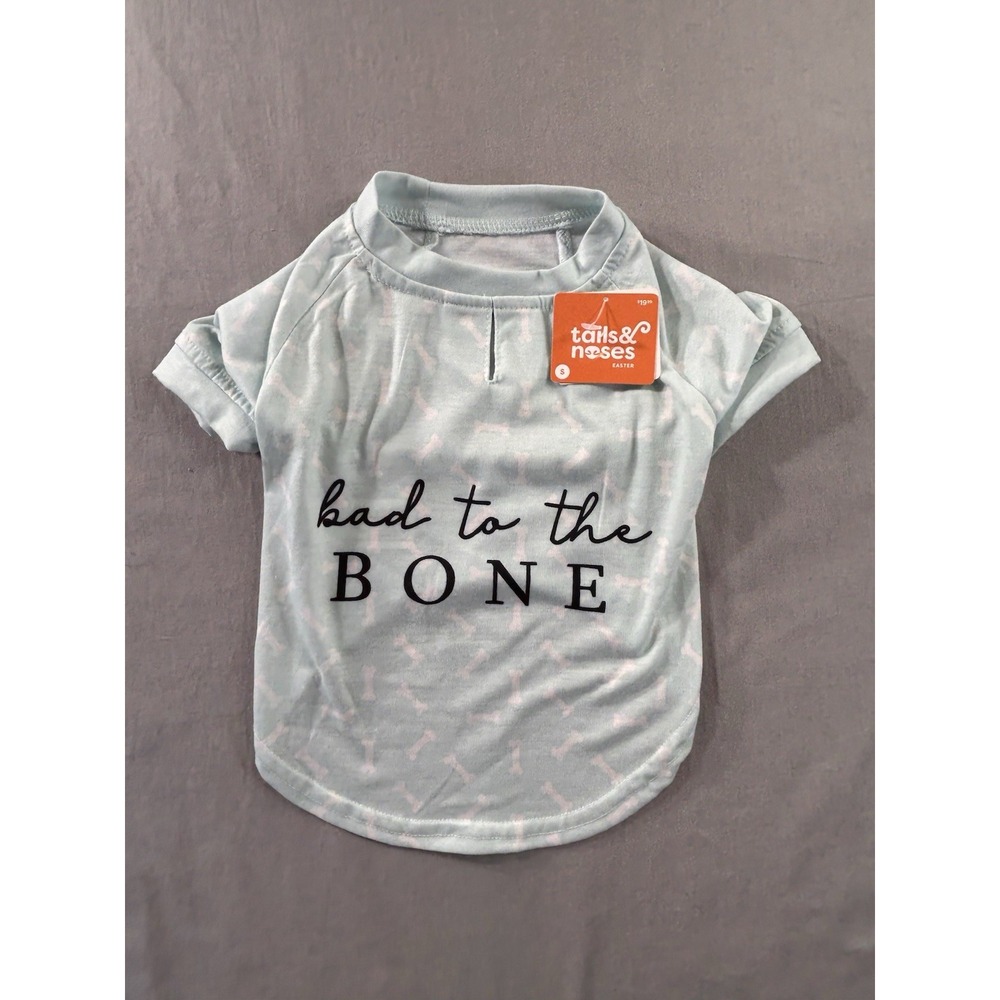 Tails and‎ Noses Dog T Shirt Size Small Bad To The Bone NWT Dogs